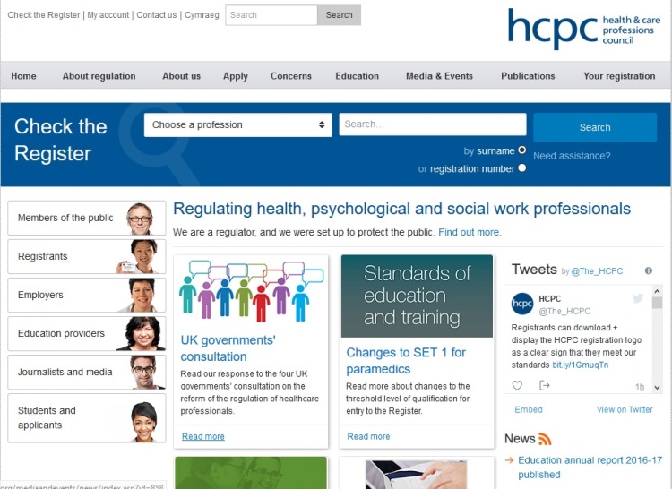 HCPC Iscrizione Albo Professioni sanitarie